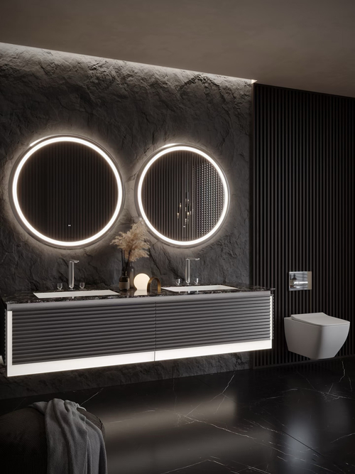 Últimas soluciones de la empresa sobre Proyecto de espejo de baño con retroiluminación LED redonda en Los Ángeles, EE.UU.