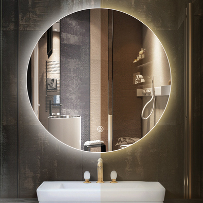 Buen precio Espejo de baño redondo de 5 mm LED Silver LED Iluminado Espejo de baño 3000K - 6000K en línea