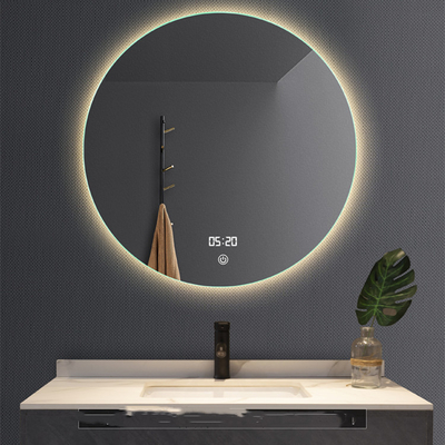 Buen precio 3200K Rondo retrorealizado LED Espejo personalizado Smart Touch LED Espejo Plata en línea