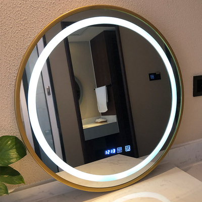 Buen precio Espejo de baño LED redondo personalizado Espejo de baño LED de lujo inteligente 3200K en línea