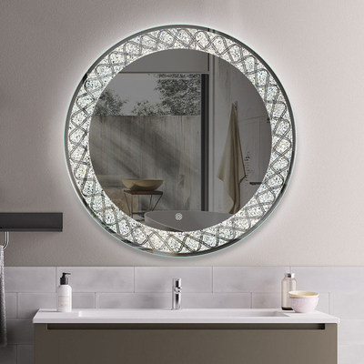 Buen precio Baño inteligente redondo espejo LED anti niebla Baño espejo de aumento de 12V Voltagem en línea