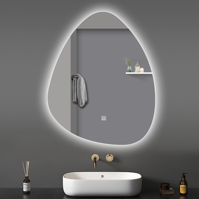 Buen precio Espejo de baño redondo LED irregular 6500K 3200K Espejos de baño iluminados de lujo en línea