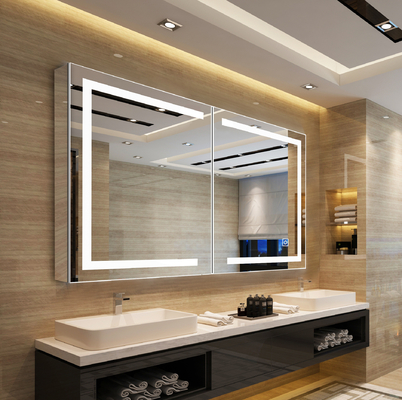 Buen precio Cabinet de espejos de baño LED anti niebla 4000K 5000K Smart Cabinet de espejos LED en línea