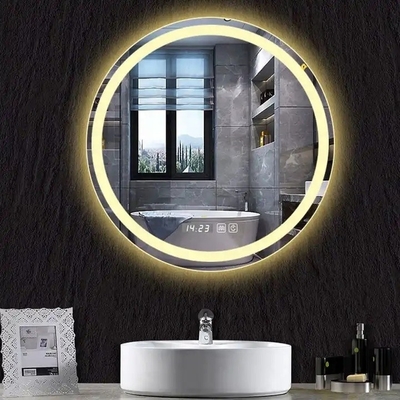 Buen precio Espejo de baño LED grande inteligente con luz trasera personalizada Espejo redondo 4000K en línea