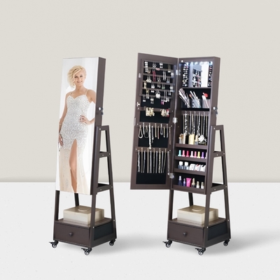 Good price Modern Full Length Mirror Jewelry Cabinet with LED Lighting online