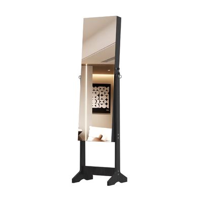 قیمت خوب Modern Lockable Jewelry Mirror Cabinet with Adjustable Full Length Mirror and Bluetooth Speakers آنلاین