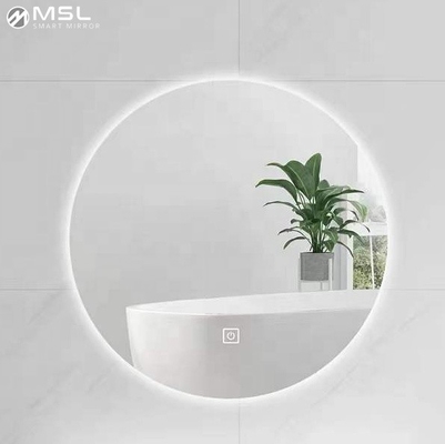 Buen precio IP65 LED Rondo Espejo del Baño 3000k Luz táctil Espejo del Baño Anti niebla en línea