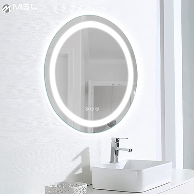 Buen precio Espejo de batería LED blanco Espejo de baño moderno de batería redondo en línea