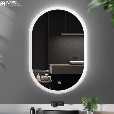 Buen precio Inteligente LED retroiluminado espejo de vanidad montado en la pared espejo inteligente Bluetooth anti niebla en línea
