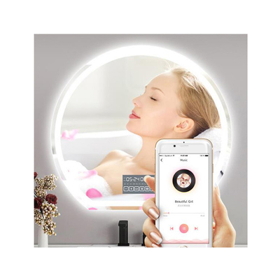 quality 3000K - 6000K Bluetooth Music Mirror Customized Round LED Vanity Mirror factory