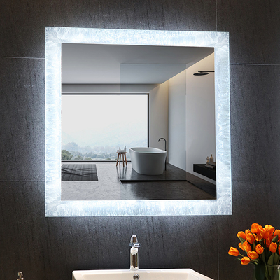Buen precio 3000K - 6000K Espejo de baño anti niebla 24 30 36 48 pulgadas Cuadrado Espejo de iluminación en línea