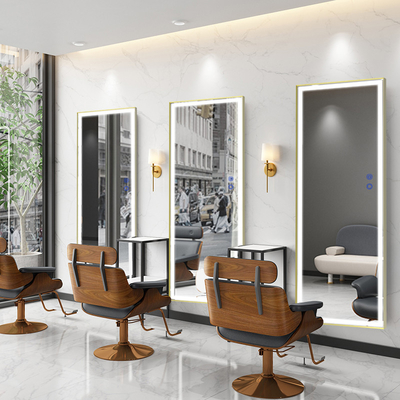 Giá tốt. Silver LED Full Length Mirror 3000K - 6000K Backlit Salon Mirror Lớn trực tuyến