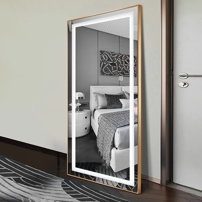 Buen precio 800 x 600 mm LED Espejo de cuerpo completo Rectángulo de longitud completa Espejo con luz en línea