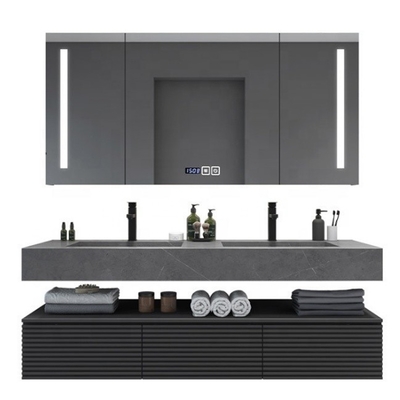 Buen precio Gabinete de medicina LED personalizado Cuadro de baño de plata iluminado con espejo en línea
