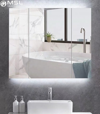 Giá tốt. Tủ thuốc LED lớn Quảng trường Tủ gương nhôm đồ cổ trực tuyến
