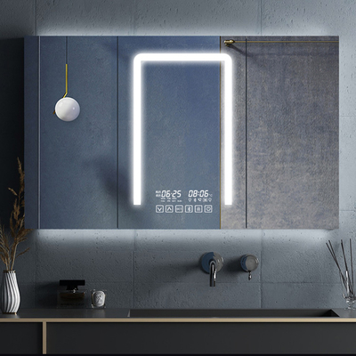 Buen precio Armario de espejos de baño anti niebla con luces de aluminio en línea