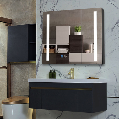 Guter Preis 3000K LED-Medizin Schrank Quadrat Wand-Montage Spiegel Schrank angepasst Online