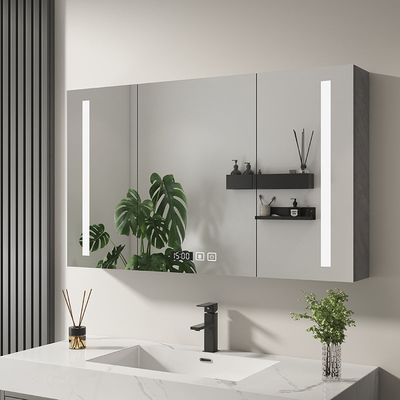 İyi bir fiyat. Alüminyum Çerçeve LED Tıbbi Dolabı 3000K - 6000K 3 Kapılı Tıbbi Dolabı Modern çevrimiçi