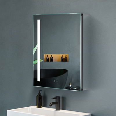 Buen precio Cabinet de medicamentos LED sin cobre Rectángulo iluminado Cabinet de medicamentos con espejo en línea