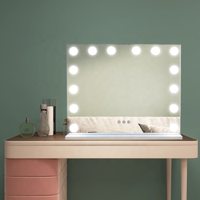 Buen precio Espejo de maquillaje rectangular con luces en línea