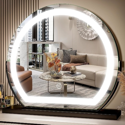Buen precio Espejo de maquillaje LED personalizado 4000K 5000K Espejo de maquillaje redondo en línea