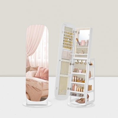 Modern Full Length Jewelry Mirror Cabinet with Storage