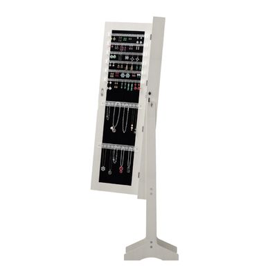 Giá tốt. Tủ đồ trang sức hiện đại với gương không khung, khay vòng được lót bằng nhung và 3 kệ sau trực tuyến