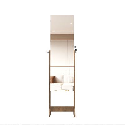 Bon prix Maquillage 2-en-1 avec rangement, miroir pleine longueur à hauteur réglable et armoire à bijoux avec cadre résistant à la corrosion de qualité marine en ligne