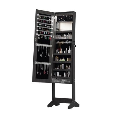 Good price Modern Full Length Mirror Jewelry Cabinet with Customized Color MDF Material and Velvet Lined Storage online